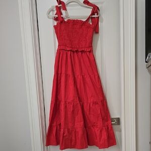 HEISON Red Sleeveless Women Dress